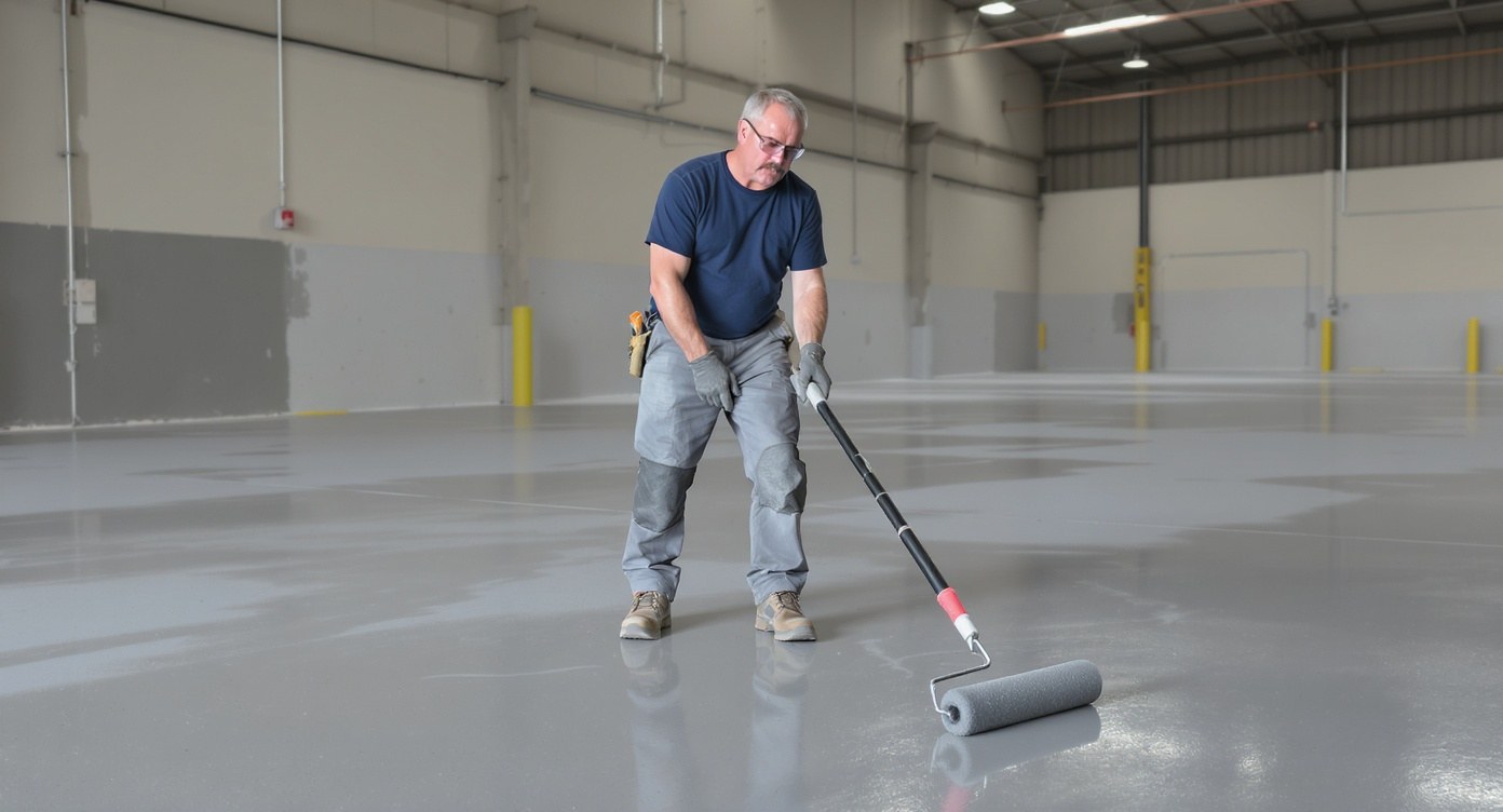 Commercial showroom floor installation